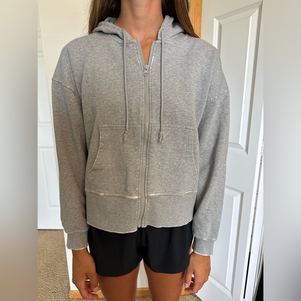 Grey zip up, hoodie, athletic, target